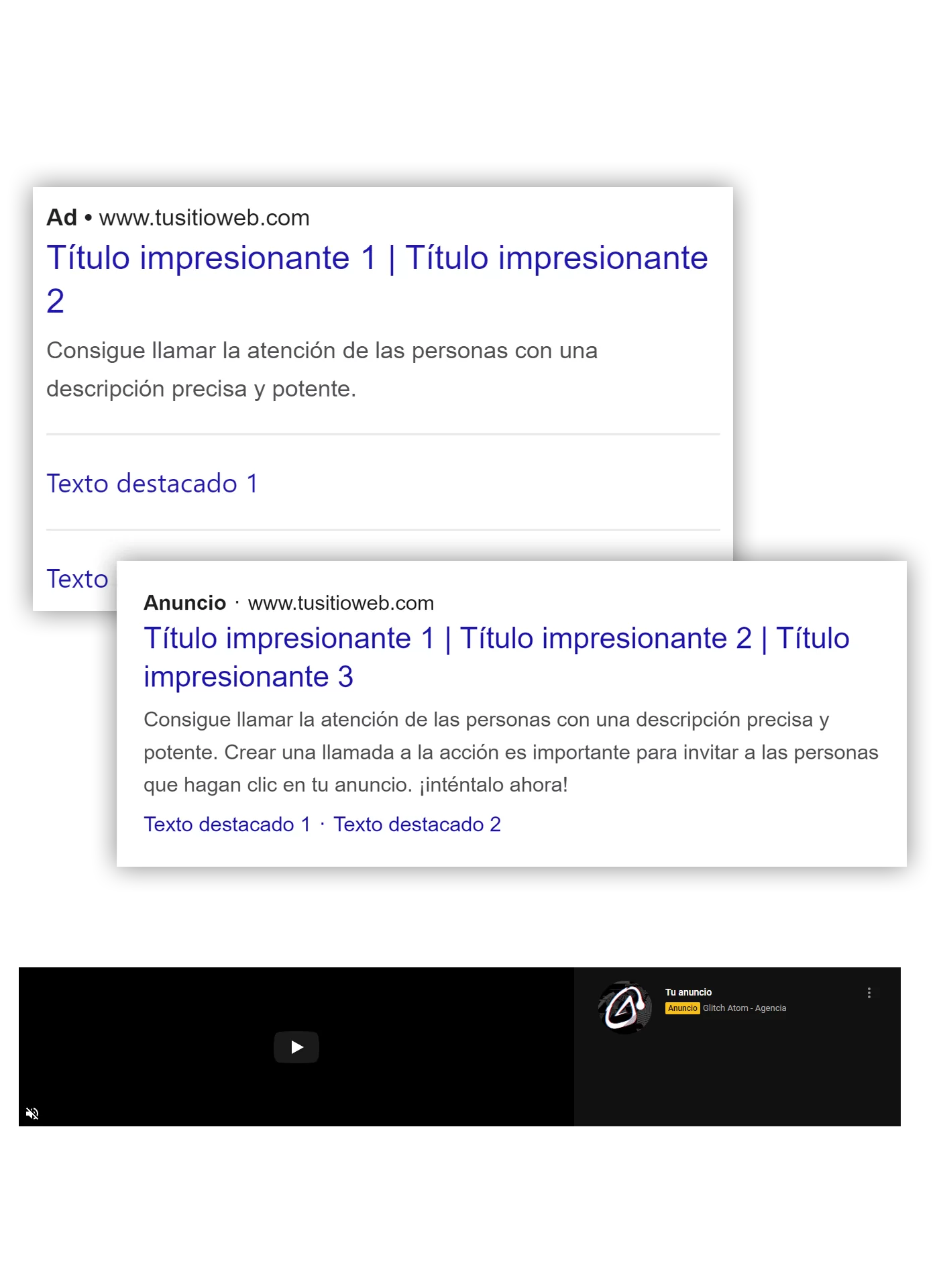 Ejemplo de campañas de google ads